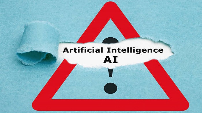 Texte Intelligence artificielle IA et un panneau d'attention - service client externalisé à Maurice - Activ Solution